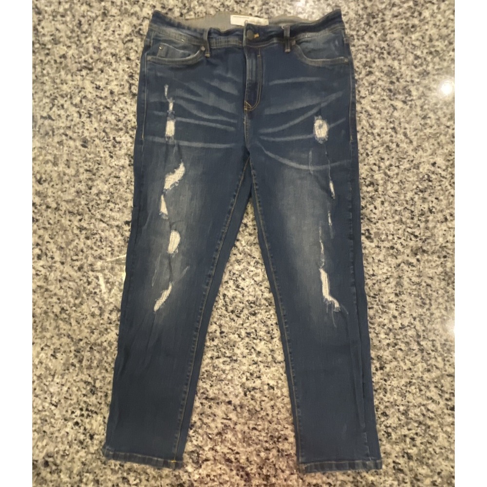 Refinery Republic‎ Men's Blue Jeans Distressed Size 34x30 Denim Pants #748